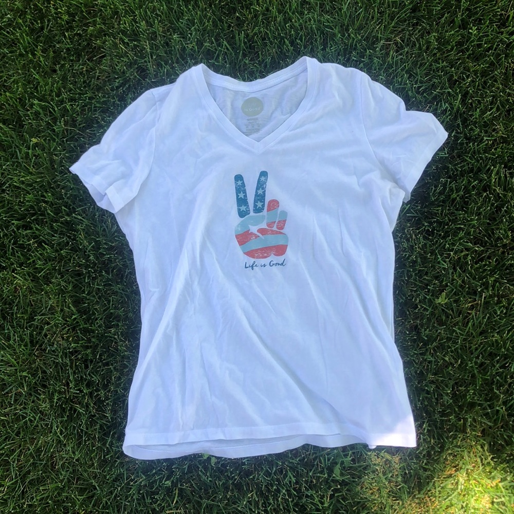 Life is good peace t shirt